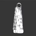 Elegant White Dress With Black Animal Print And Back Bow Design