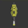 Yellow Futuristic Sci Fi Weapon Featuring Metallic Blade And Sleek Design