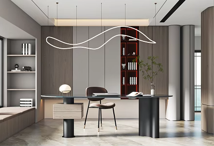 Modern study 3d model