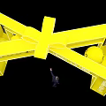 Vibrant Yellow Smiley Event Gateway at Linq Shanghai with Person Pointing