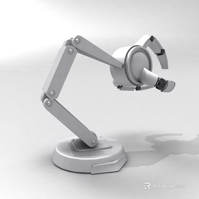 Smart Robotic Arm with Precision Mechanical Structure Articulated Joints and Stable Base 3d model 