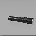 Black Flashlight With Ergonomic Grip Textured Surface And Durable Metal Head Design 3d model