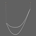 Modern Curved LED Chandelier With Sleek Design For Home Interior Decor