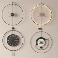Modern clock wall clock combination 3d model