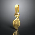 Elegant Golden Leaf Shaped Pendant Design For Daily Life Accessories
