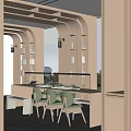 modern library 3d model