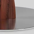 Elegant Modern Round Coffee Table With Clear Glass Top And Twisted Wooden Stand