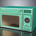 Vintage Green Sunbeam Microwave Oven With Knob Control Panel And Handle Design