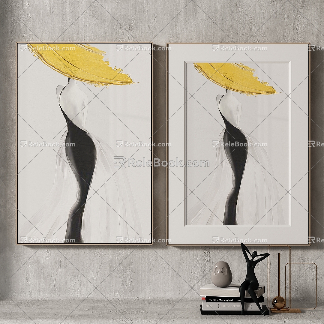 modern decorative painting 3d model