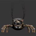 Steampunk Game Movie Character Mechanical Spider With Clock Face And Metal Legs