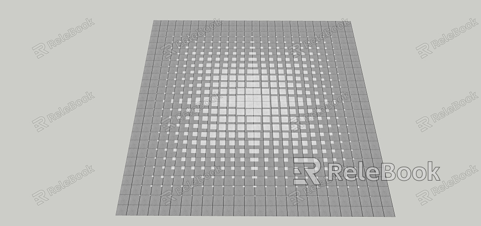 Modern floor tile gradient pavement model