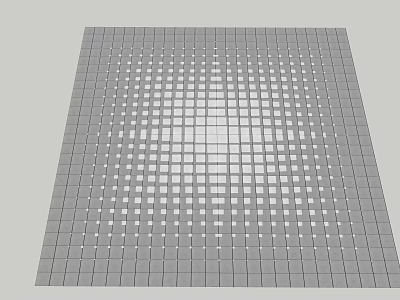 Gray Square Floor Tiles with Uniform Grid Pattern and Subtle Shade Design 3d model