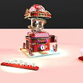Interactive Zone Multi Level Display Structure With Decorative Top And Features 3d model