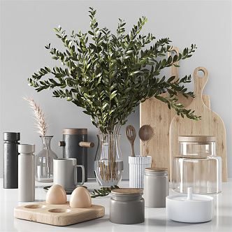 Modern Kitchen Supplies Table Ornaments 3d model