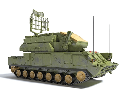 Modern style radar tank 3d model