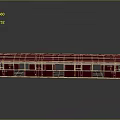 Red Train Car Model with Multiple Windows and Doors on Gray Background with Reflection