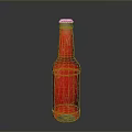 Metallic Beer Bottle With Red Logo And 500ml Label Design