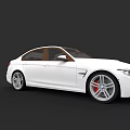 White Sports Sedan Featuring Modern Design Brown Windows And Alloy Wheels