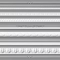 Different Decorative Gypsum Cornice Styles With Ornate Patterns For Interior Wall Ceiling Trim Design 3d model