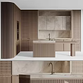Modern Kitchen Interior With Sleek Island Counter And Stylish Wooden Cabinets