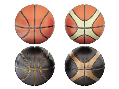 Leather Basketballs for Sports Fitness Training with Various Designs and Colors 3d model
