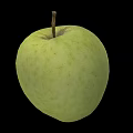 Fresh Green Apple With Smooth Surface And Natural Stem For Healthy Diet