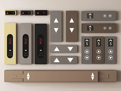 Elevator Switch Elevator Button Elevator Button Floor Display Screen 3d model