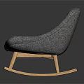 Modern Gray Tufted Leisure Chair With Upholstered Seat And Sturdy Wooden Legs Design