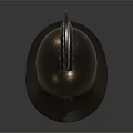 Ancient Medieval Metallic Warrior Helmet With Perforated Visor And Shiny Surface 3d model