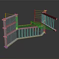 Metal Construction Equipment Frame Structure With Support Crossbars And Panels