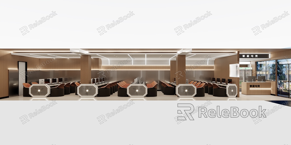 Log Style E-sports Internet Cafe model