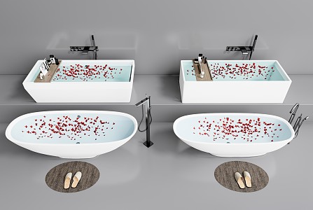 Modern Bathtub Shower 3d model