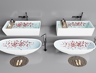 Modern Bathtub Shower 3d model