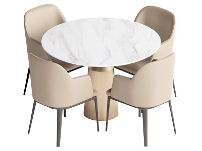 Modern Dining Table and Chair Combination Leisure Table and Chair Combination 3d model