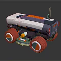 White Gray Orange Red Cleaning Robot With Large Wheels Brush And Antenna Design