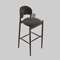 Modern Bar Stools With Wooden Frame And Light Upholstered Seat Backrest