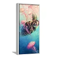 Vibrant Animal Paintings With Jellyfish And Sea Turtle In Ocean Scene Art