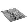 Modern Square Rug Featuring Gray Background And Black Cracked Pattern Design 3d model