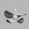 Elegant Modern White Petal Shaped Pendant Light With Glowing Bulb Design