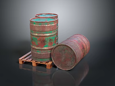 Metal Bucket Milk Bucket Iron Bucket Old Iron Bucket Big Iron Bucket Removable Metal Bucket Oil Bucket Oil Bucket 3d model