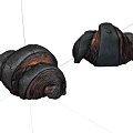 Shiny Black Chocolate Croissants With Layered Flaky Texture And Rich Look