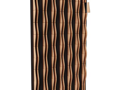 Modern Decorative Wavy Striped Brown And Black Background Wall Panel Design 3d model