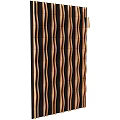 Modern Decorative Wavy Striped Brown And Black Background Wall Panel Design 3d model