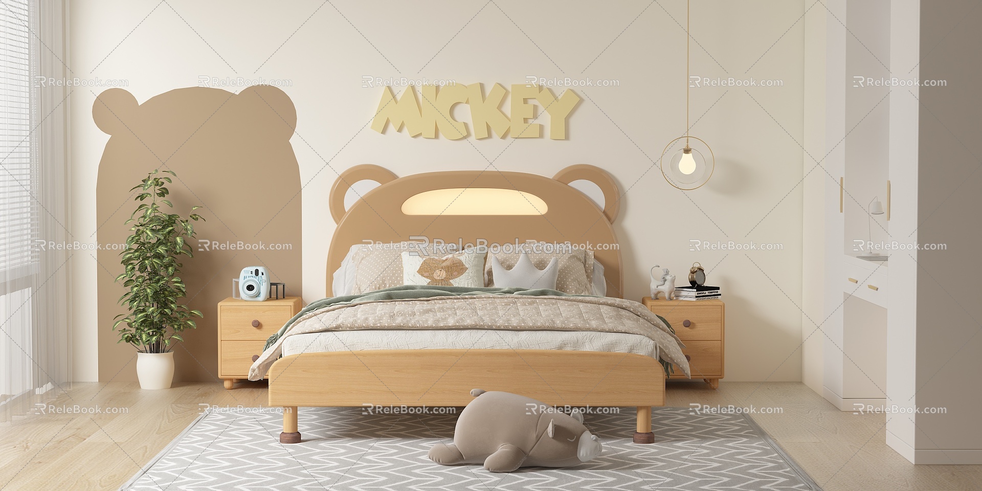 Nordic Children's Bed 3d model