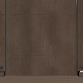 Brown Wooden Background Wall With Modern Geometric Panel Design And Lower Shelves With Vase And Books