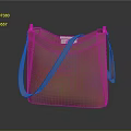 Fashion Gradient Color Leather Handbag With Adjustable Shoulder Strap And Structured Design 3d model