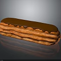 Delicious Flaky Layered Orange Eclair Pastry Topped With Smooth Chocolate Glaze