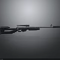 Modern Sniper Rifle With Long Barrel Scope And Tactical Design Features
