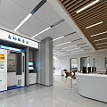 Taihu E Police Comprehensive Service Center With Wooden Walls Service Counter White Chairs Computer Monitors