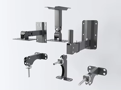Ironwork Accessories For Furniture And Construction Featuring Metal Brackets Connectors And Mounting Hardware 3d model